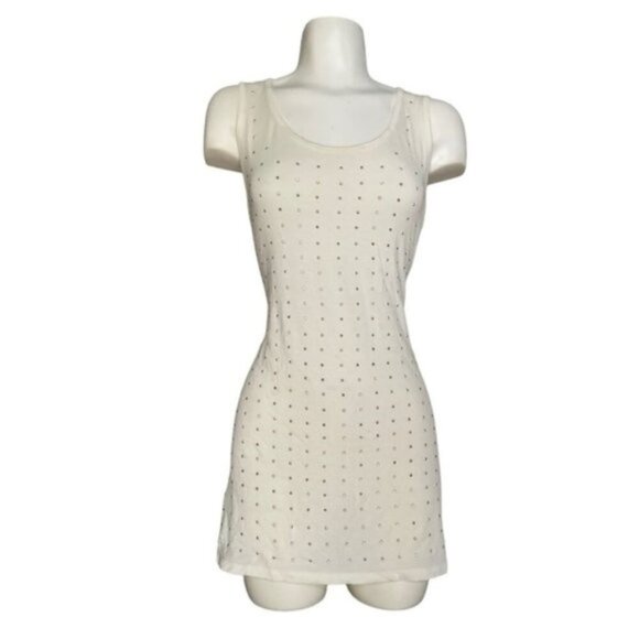 Beldini white tank with gold gems size medium - Picture 2 of 7